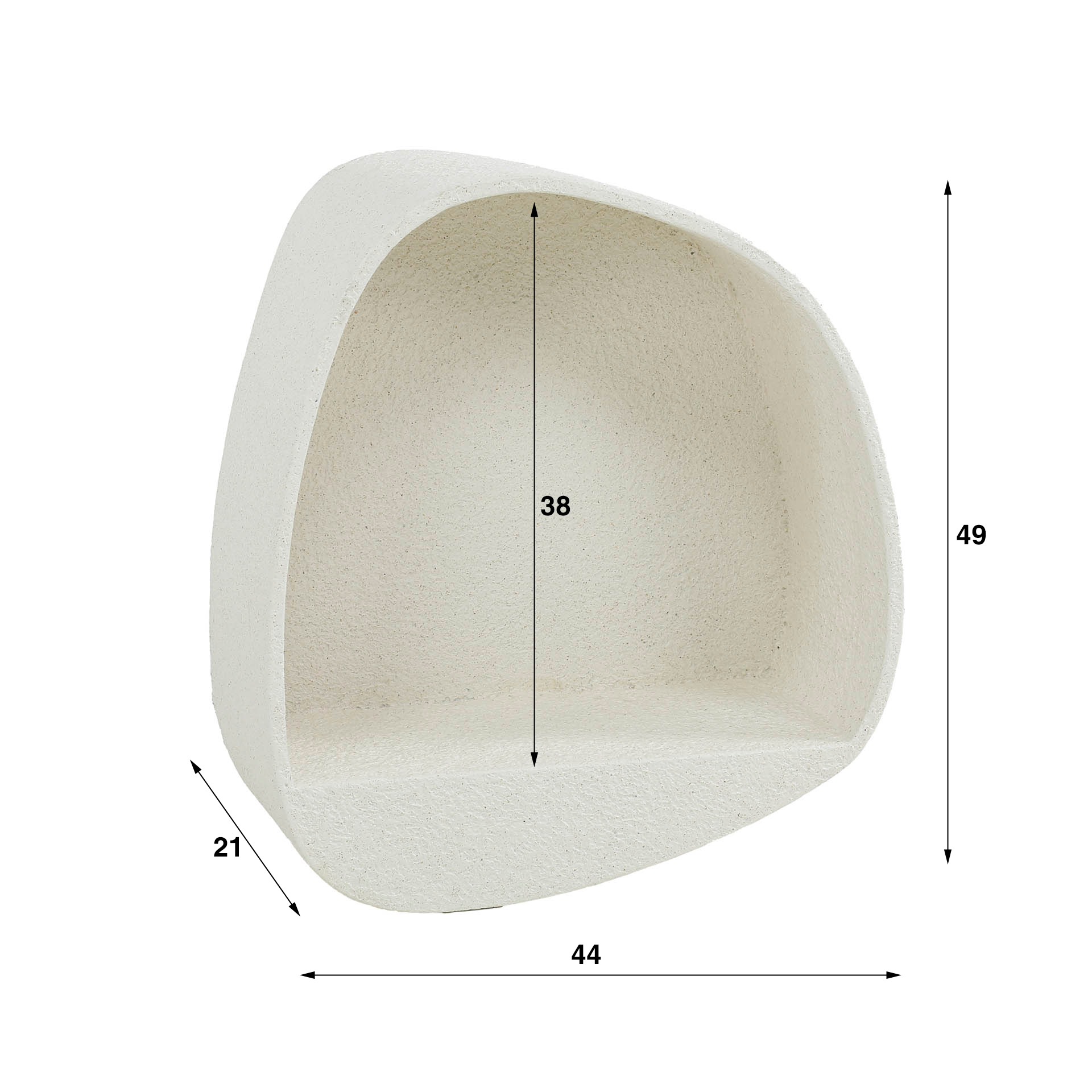 Vägghylla sten bred / Marmorkomposit