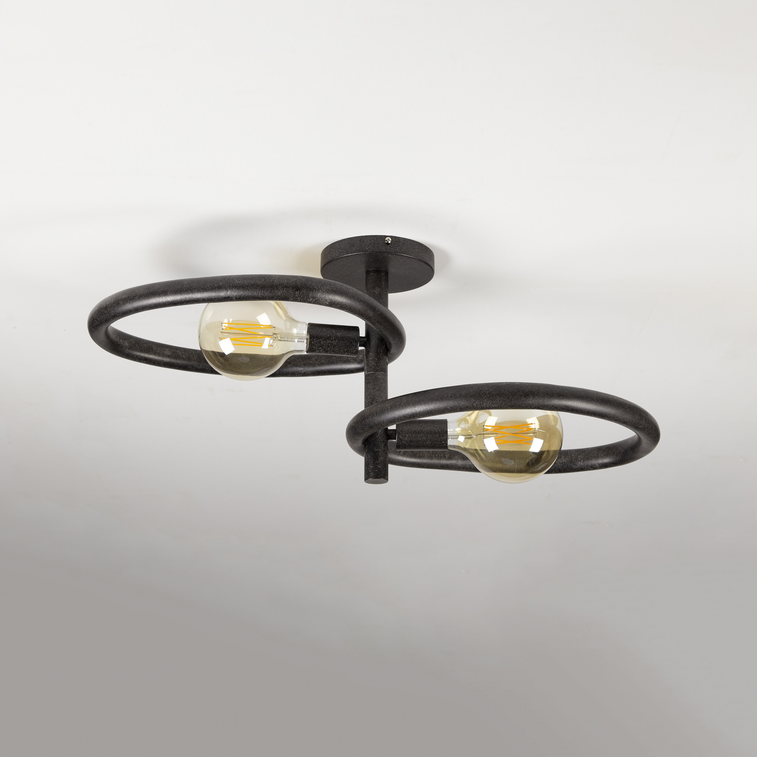 Taklampa Pebble 2-light - Artic svart