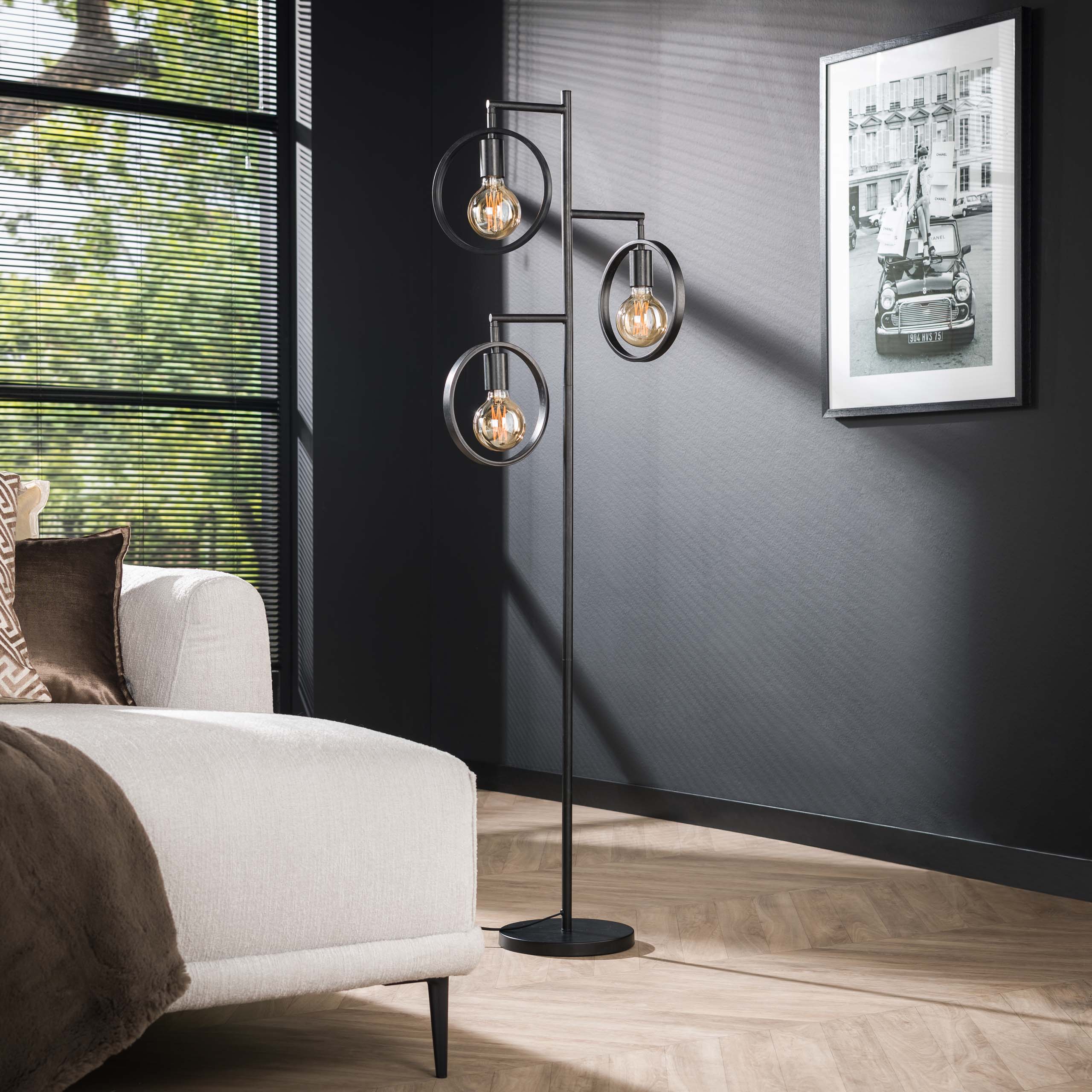 Golvlampa 3L ring / Charcoal