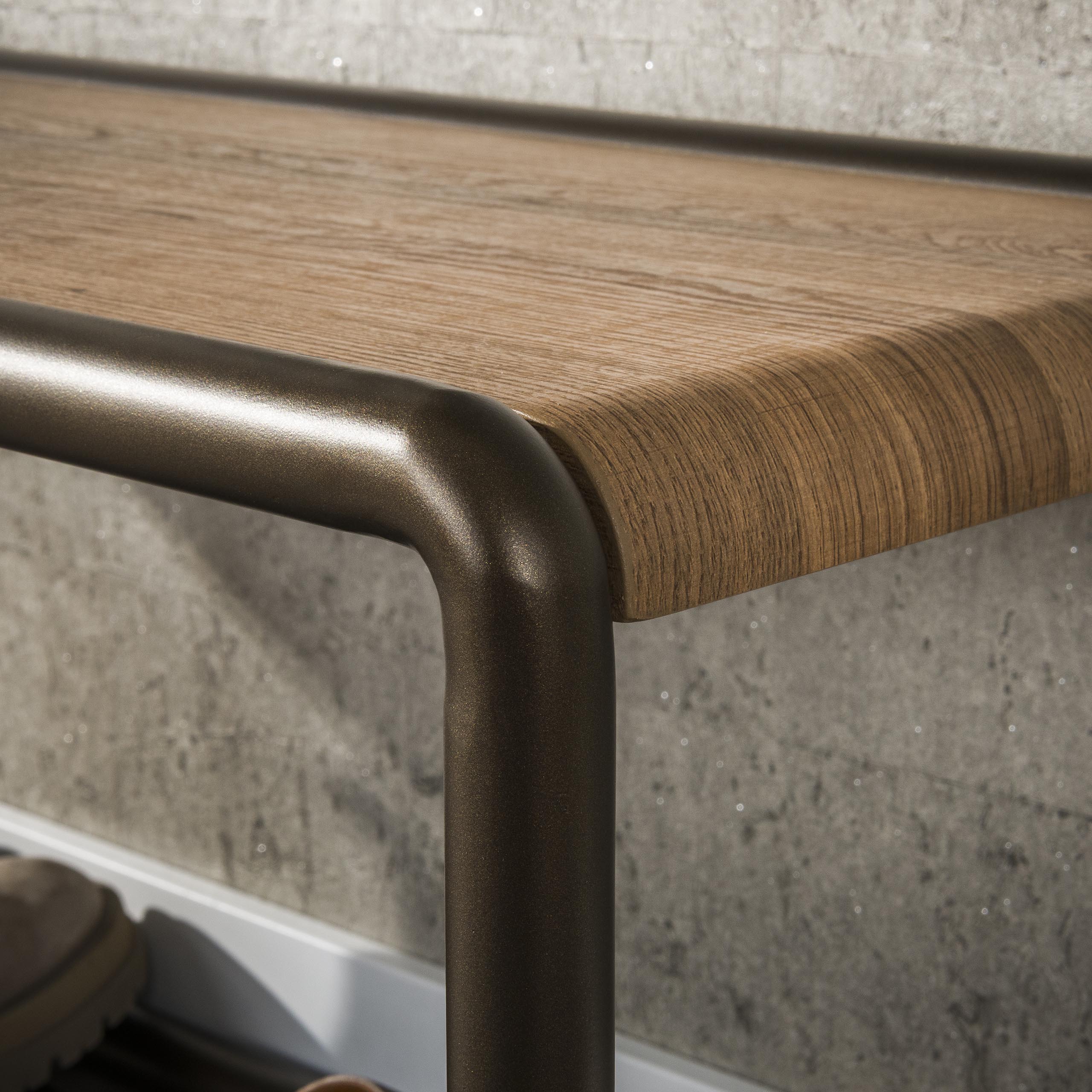 Skobänk Luno Drift brun - förvaringsbänk