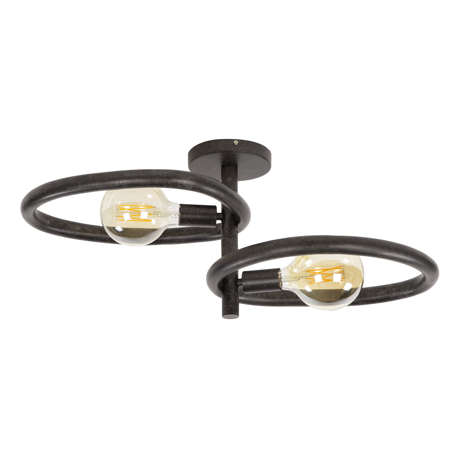 Taklampa Pebble 2-light - Artic svart