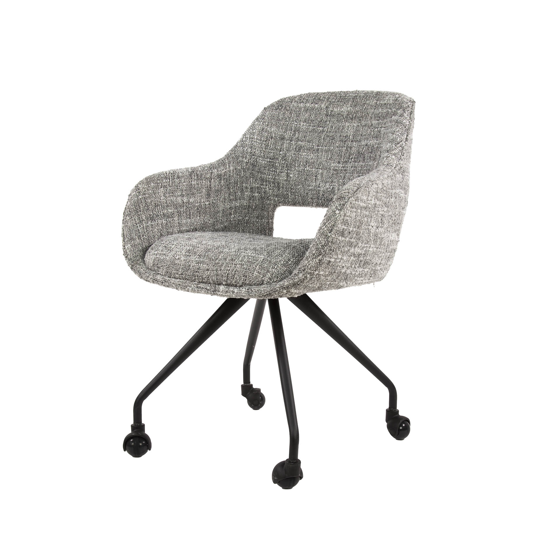 Fåtölj fjäderhjul VPE2 / Eagle stålgrå