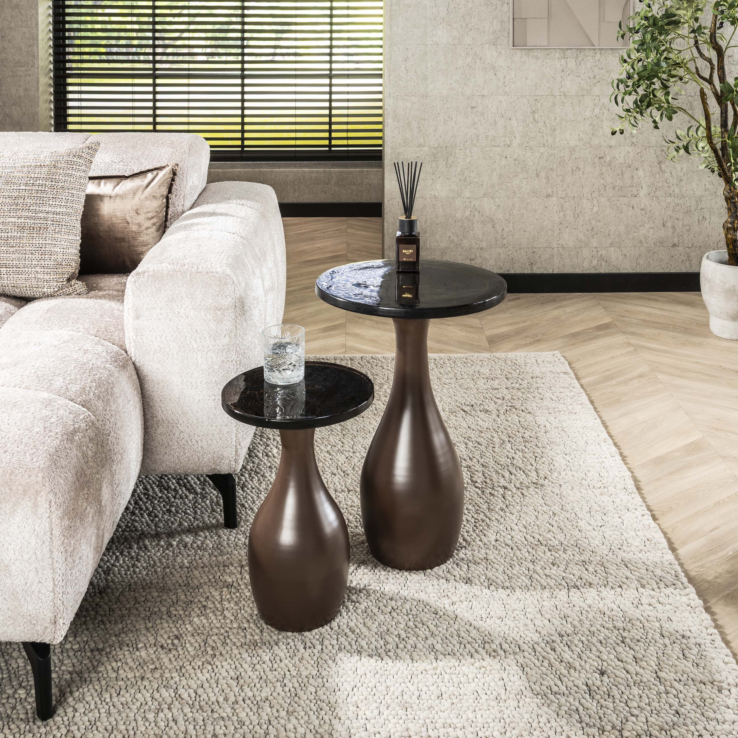 Sidobord Eclipse Drop S - Antik koppar