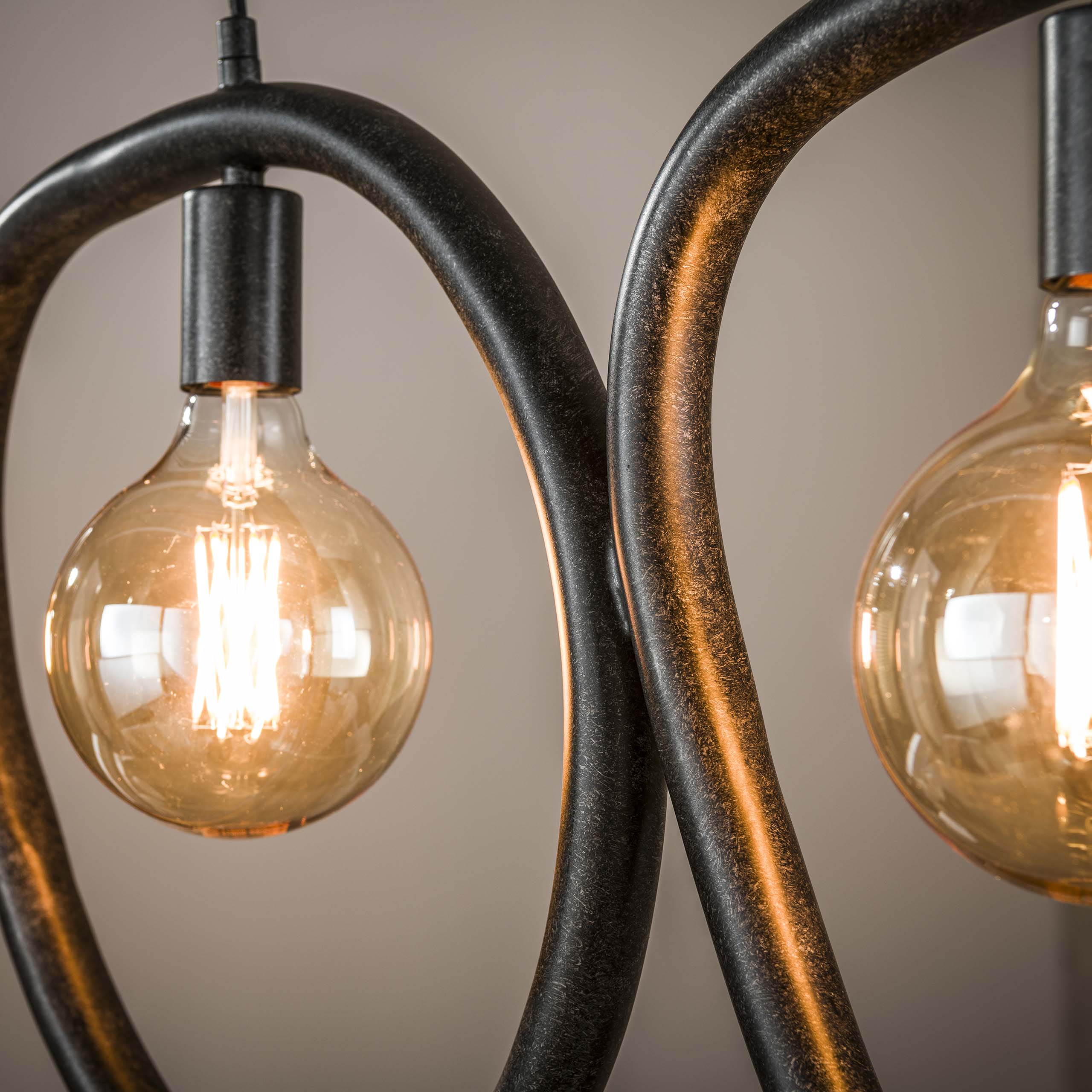 Hänglampa Pebble 4-light - Artic svart