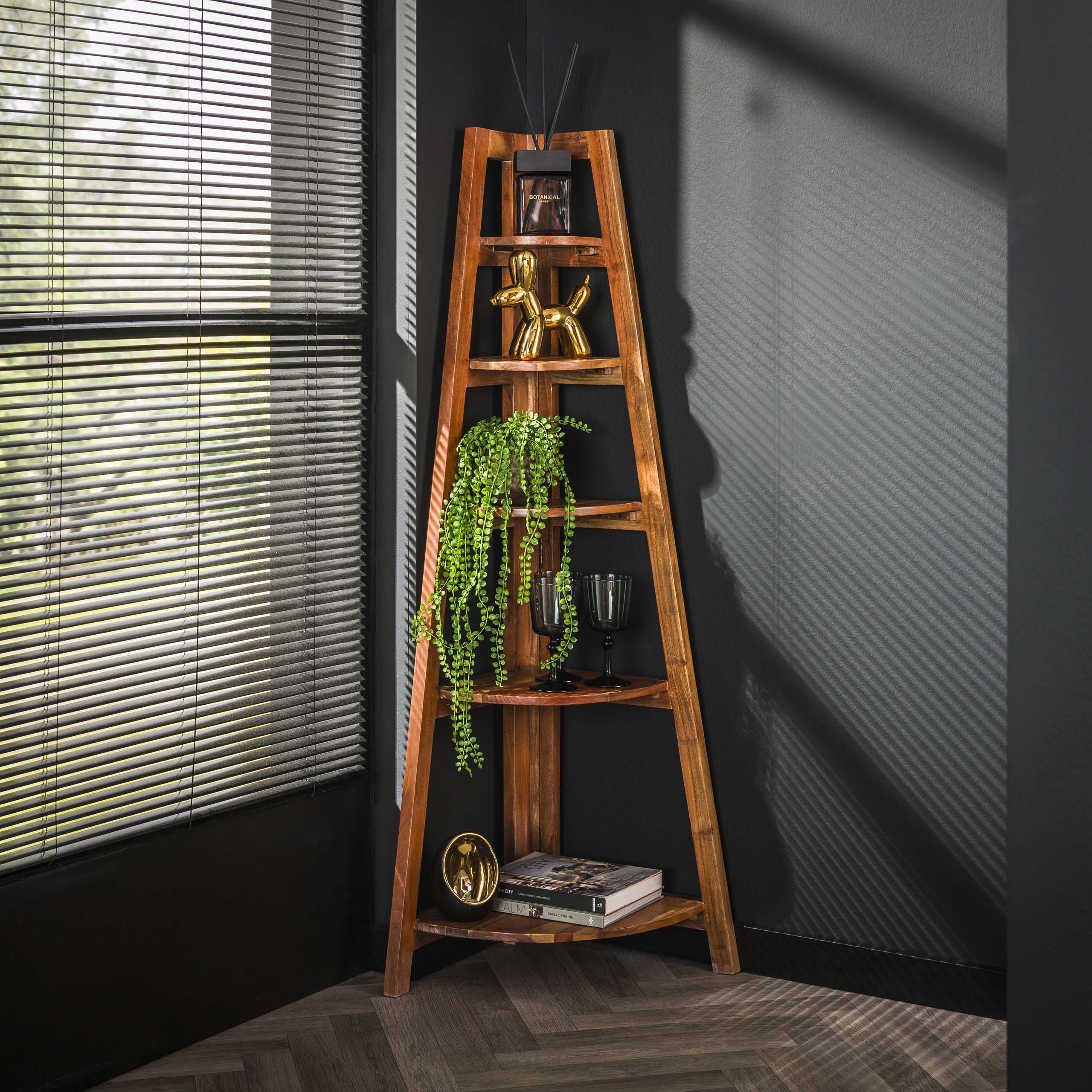 Hörnställ Vinkel - Solid akaciasand