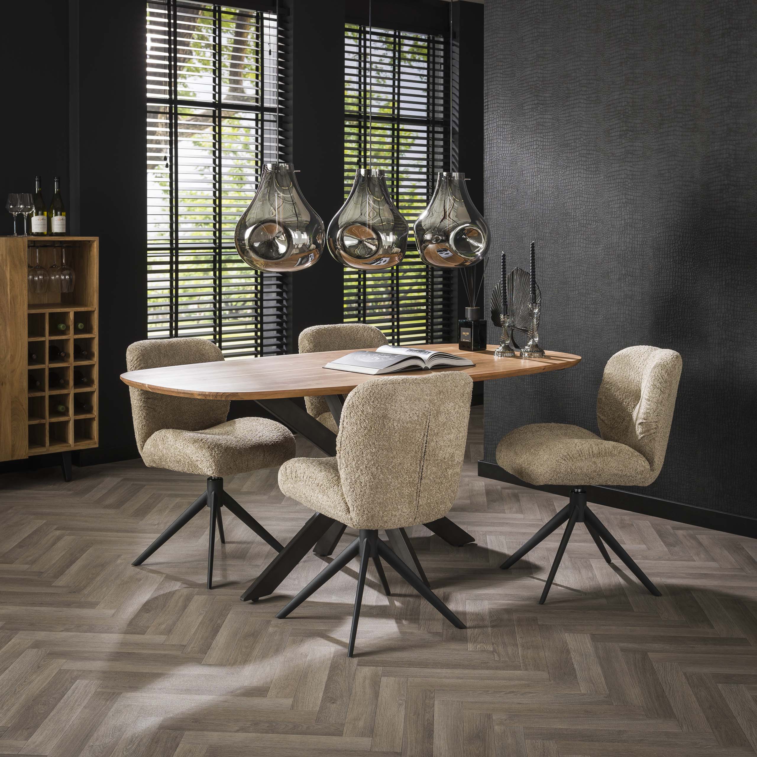 Matsalsbord 180 Århus massiv / Solid akacia natur