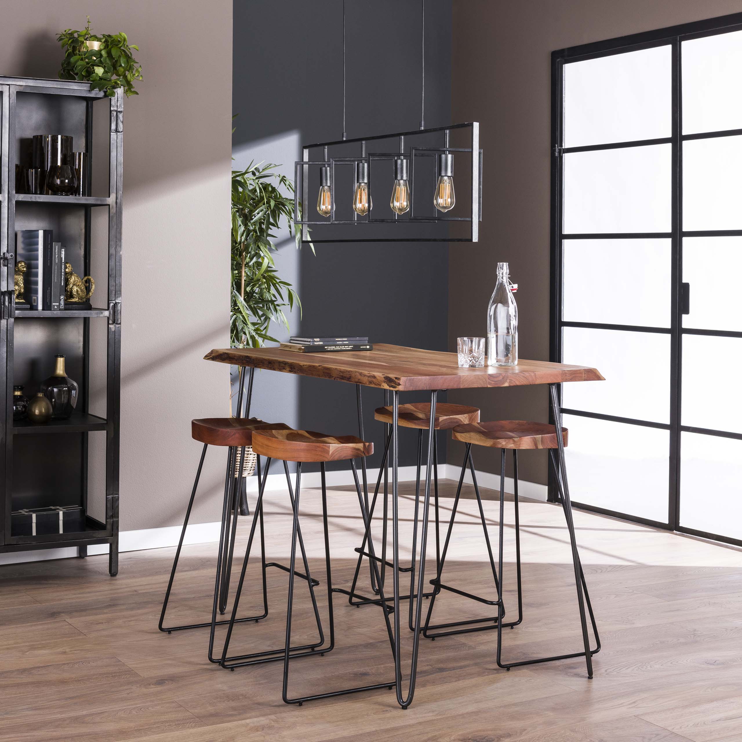 Barbordskant 130 / Solid akacia natur