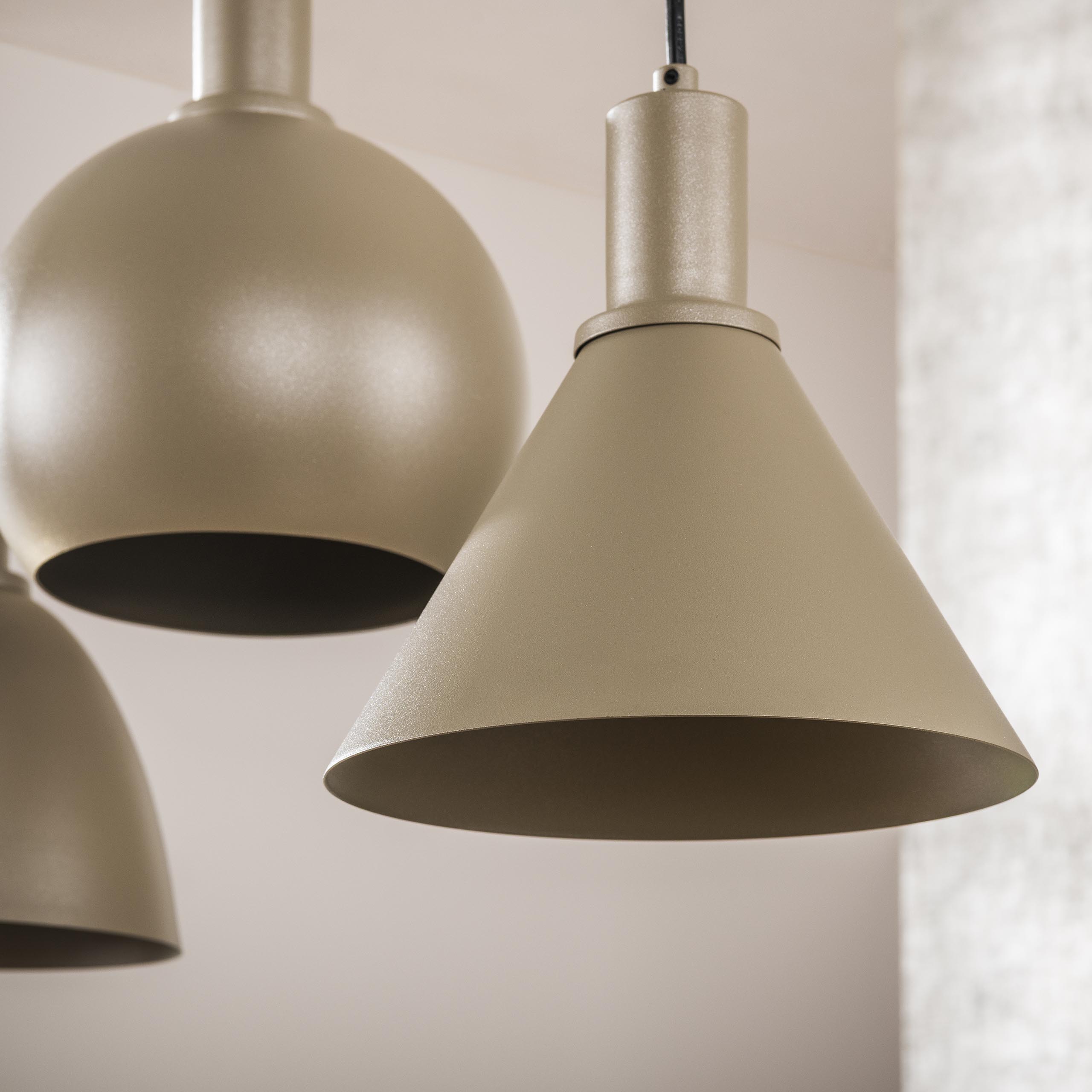 Hänglampa Metallo 5-light - Beige