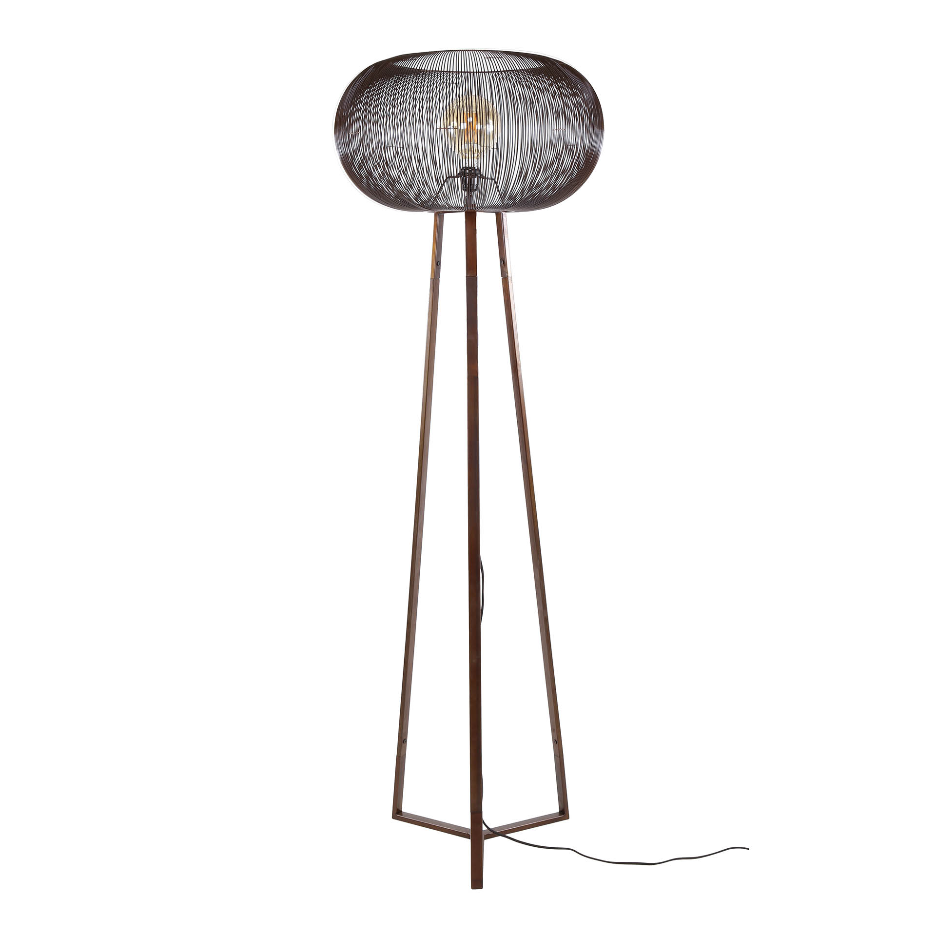 Golvlampa Copper Twist 1-light - Svart nickel