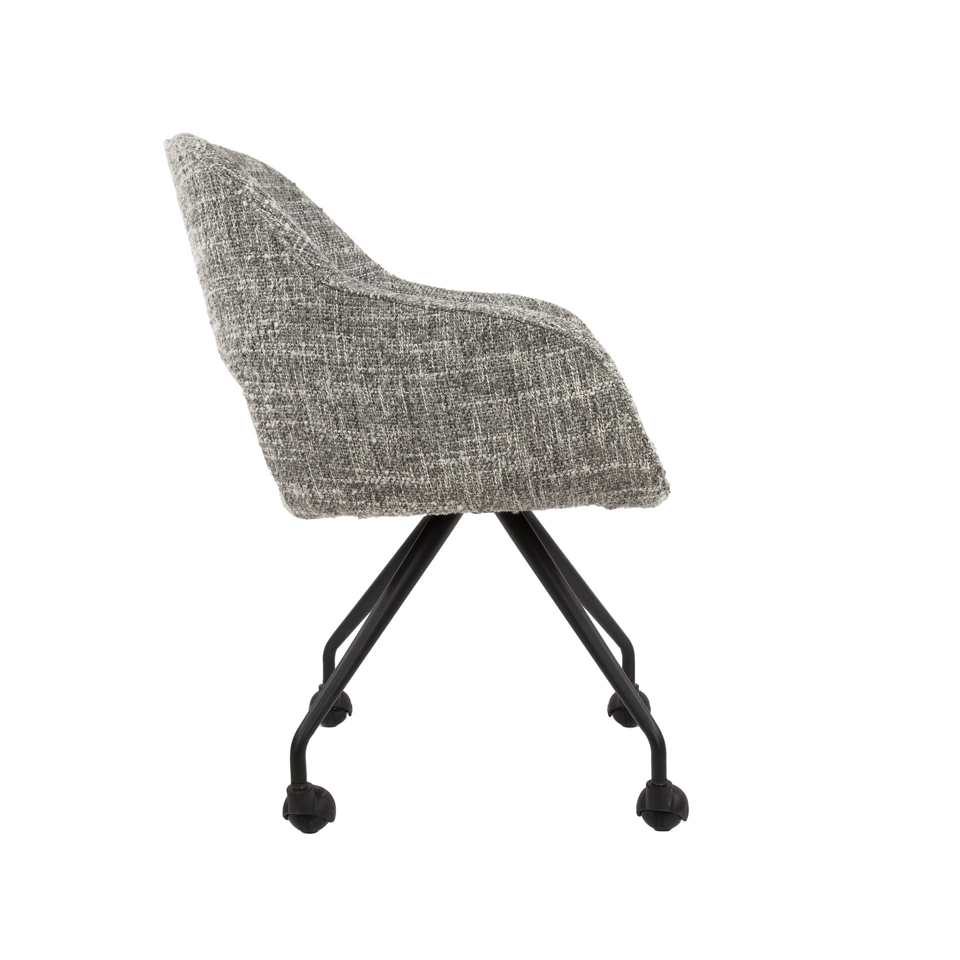 Fåtölj fjäderhjul VPE2 / Eagle stålgrå