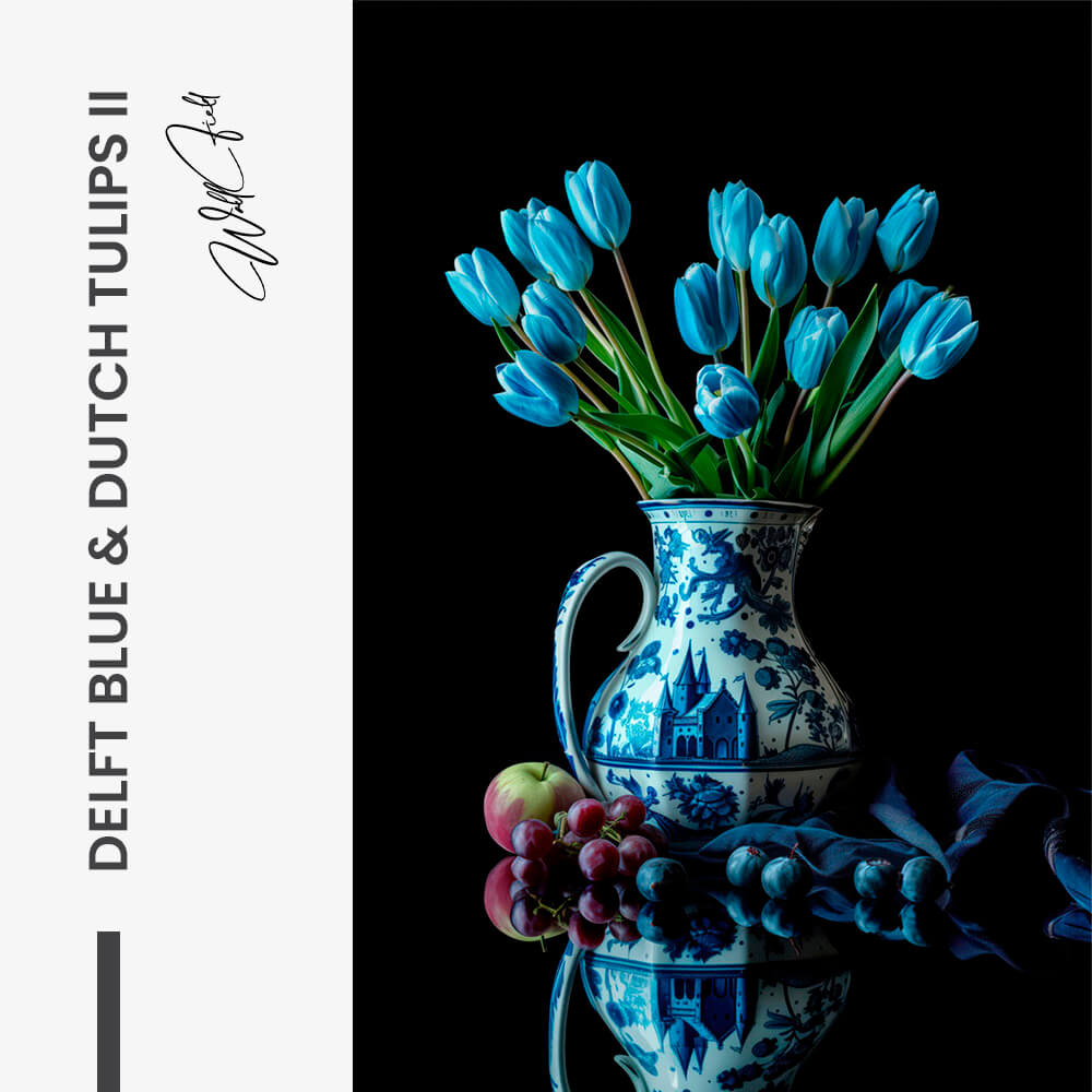 Delft Blue & Dutch Tulips II – Glass
