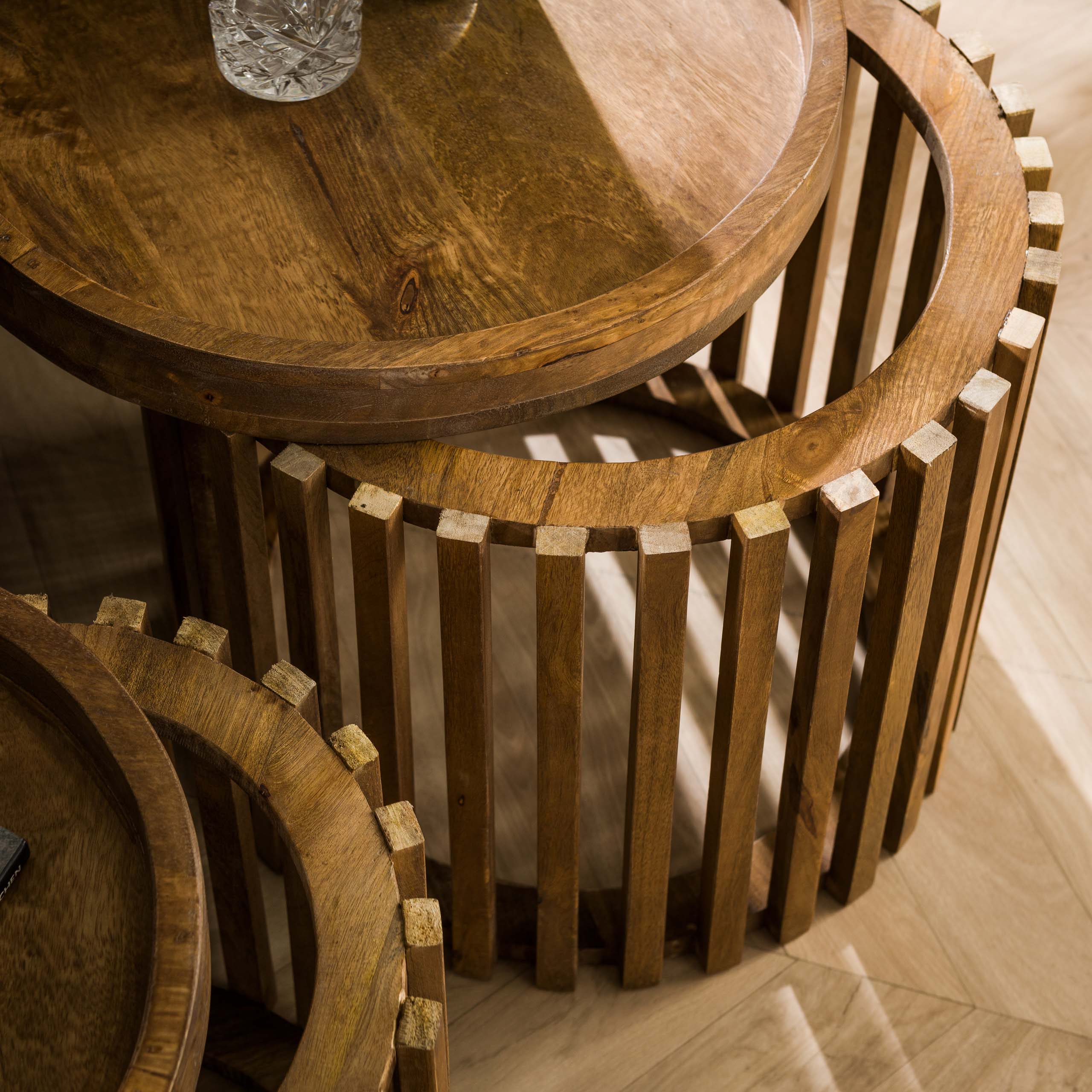 Sidobord Tweak - set om 2 - Solid mangosandfärg