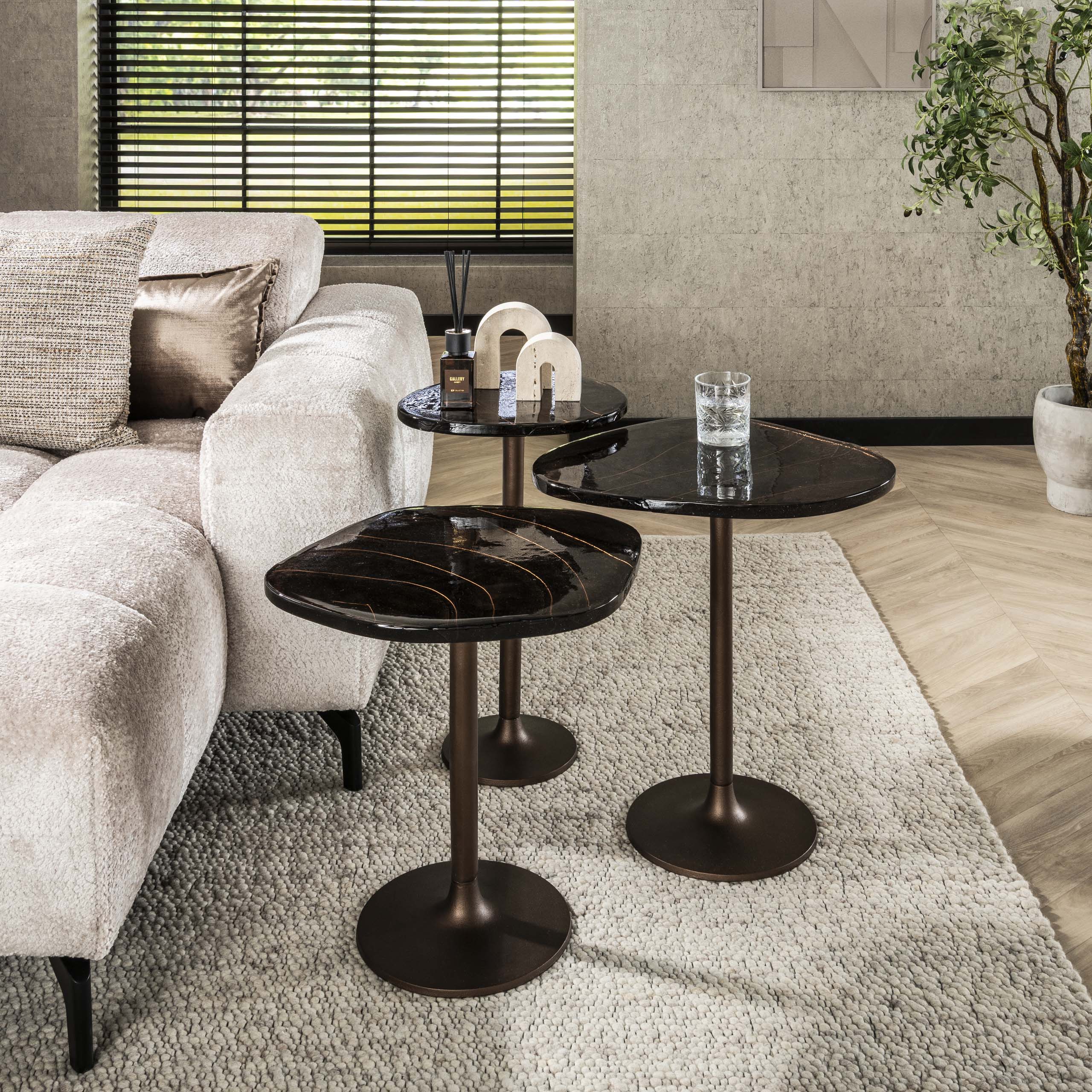 Sidobord Eclipse low - Antik koppar