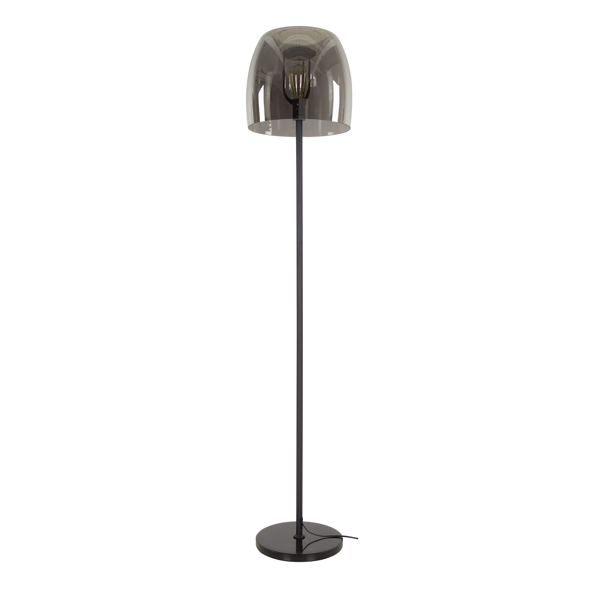 Golvlampa 1L driftglas / Rökgrå glas