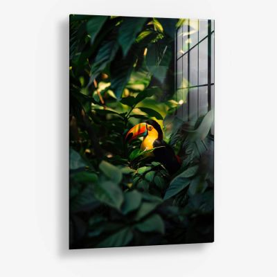 Tucan between the Leaves – Glass