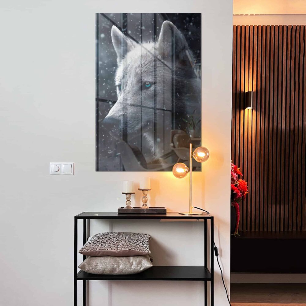 Snowy Wolf - Glas - Bild 3