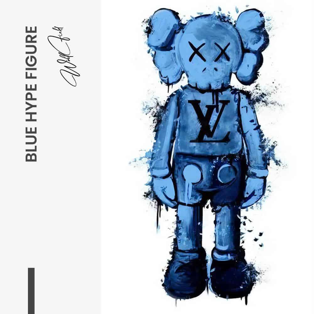 Blue Kaws - Glass