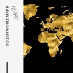 Set: "Golden World Map" (3x) – Glas - Bild 5