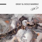 Grey & Gold Abstract Marble – Glas - Bild 4