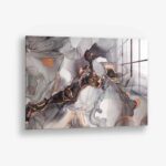 Grey & Gold Abstract Marble – Glas