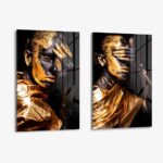 Set: "Golden Paint" (2x) – Glas