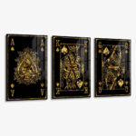 Set: "Golden Cards" (3x) – Glas