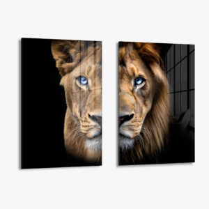 Set: "Blue Eyed Lions" (2x) – Glas