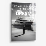 Yacht Dream B&W – Glas