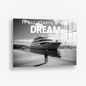 Yacht Dream B&W (HZ) – Glas