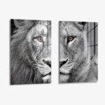 Set: "Lion & Lioness" (2x) – Glas