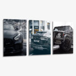 Set: "Three Cars" (3x) – Glas