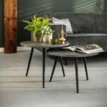 Soffbord Acier gris Ø55 set/2