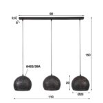 Pendellampor 3L Globe punch - Bild 3