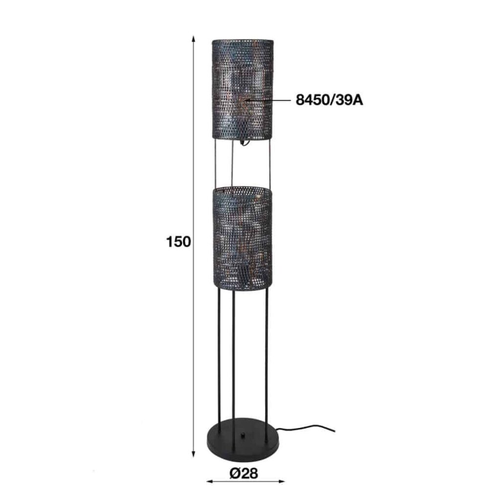 Golvlampor 2L Cylinder Mesh - Bild 4