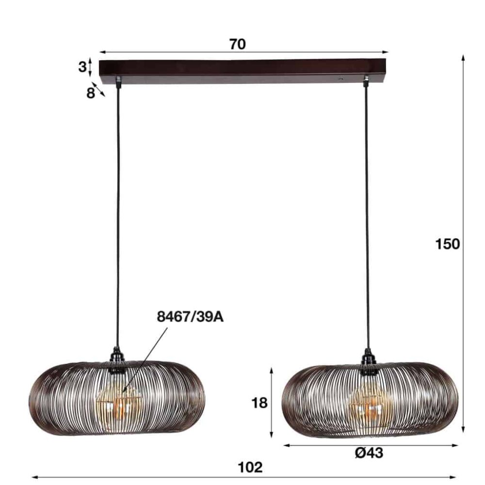 Pendellampor 2L Copper Wire - Bild 3