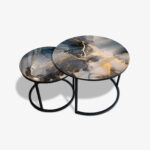 Soffbord Svart - Abstract Marble - Bild 2