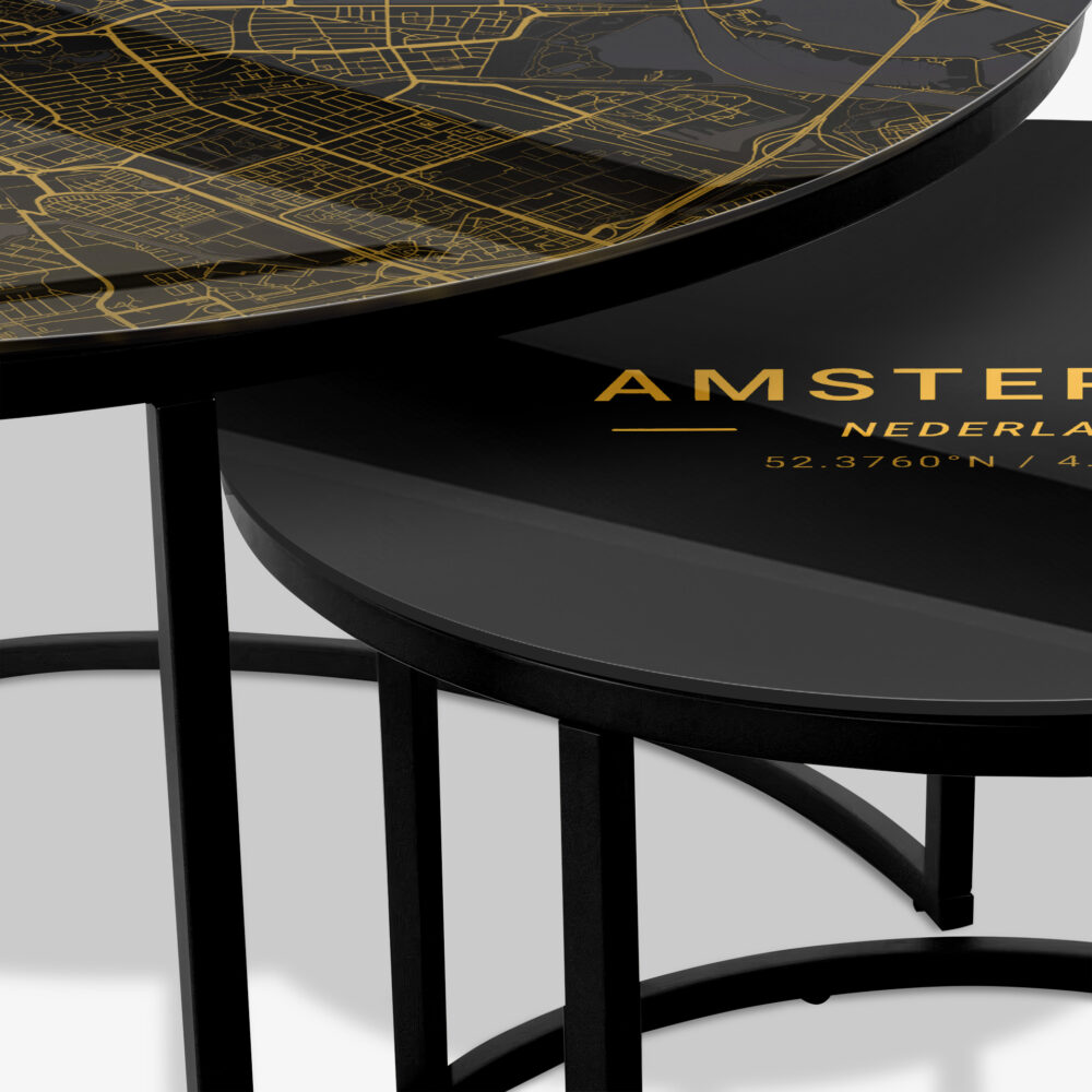 Soffbord Svart - Amsterdam Gold - Bild 3