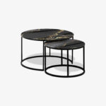 Soffbord Svart - Black & Gold Stone