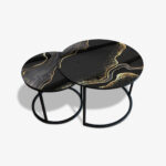 Soffbord Svart - Black & Gold Stone - Bild 2