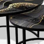 Soffbord Svart - Black & Gold Stone - Bild 3