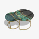 Soffbord Svart - Green Marble - Bild 2