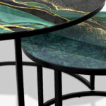 Soffbord Svart - Green Marble - Bild 3