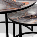 Soffbord Svart - Grey & Gold Abstract Marble - Bild 3