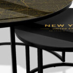 Soffbord Svart - New York Gold - Bild 3