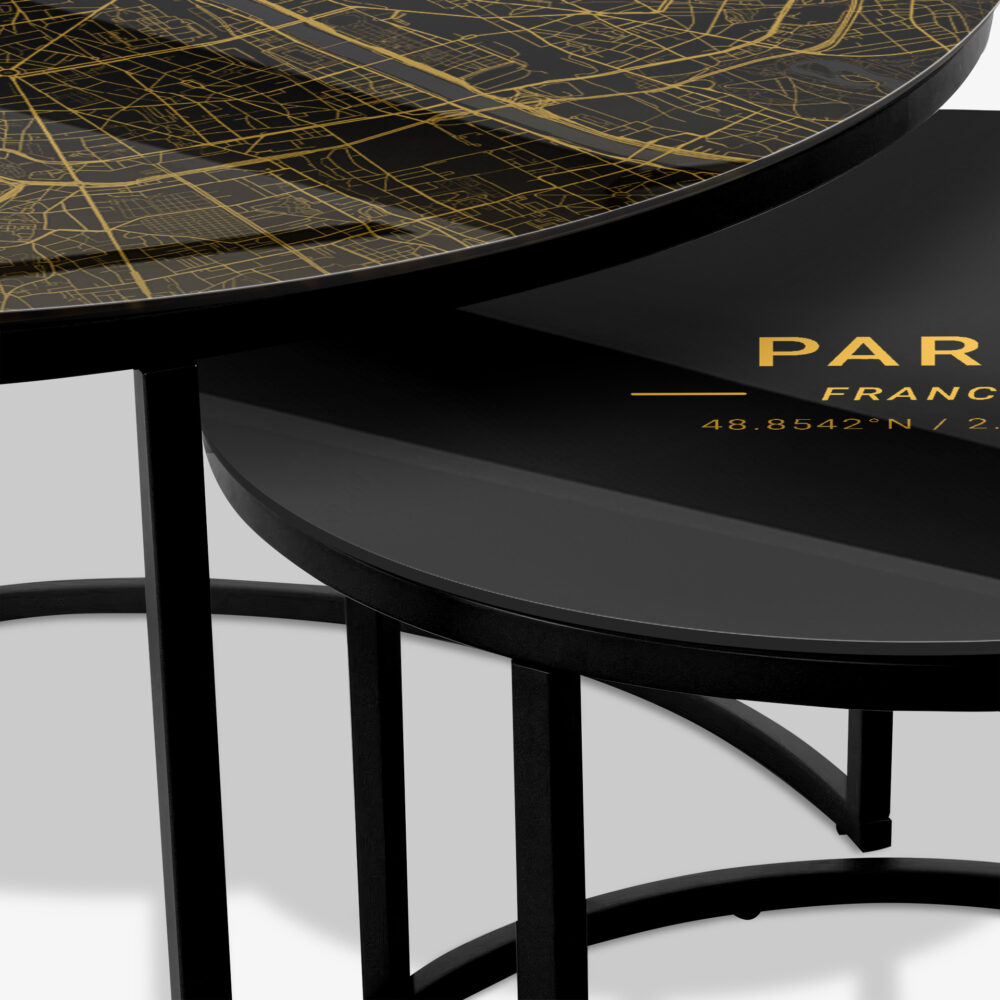 Soffbord Svart - Paris Gold - Bild 3
