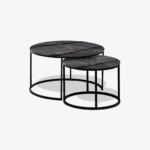 Soffbord Svart - Black & Gold Marble