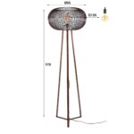 Golvlampa 3-poot copper twist - Bild 3