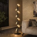 Golvlampa 8L cylinder mixed glass