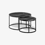Soffbord Svart - Black & White Marble