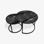 Soffbord Svart - Black & White Marble - Bild 2
